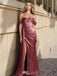 Elegant Pink Off-Shoulder Mermaid Side Slit Long Prom Dress Ideas, Evening Party Dresses ,WGP1879