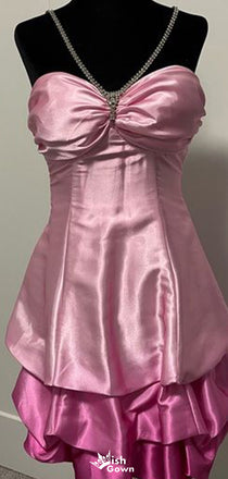 Gorgeous Strapless V-neck A-line Short Mini Homecoming Dress,EPT646