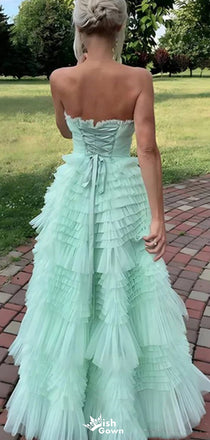 Gorgeous Strapless A-line Long Prom Dress Ideas, Evening Party Dresses,WGP1181