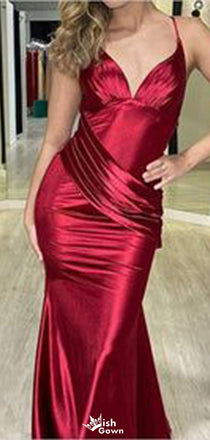 Sexy Spaghetii Strap Mermaid Long Prom Dress Ideas, Evening Party Dresses,WGP1826