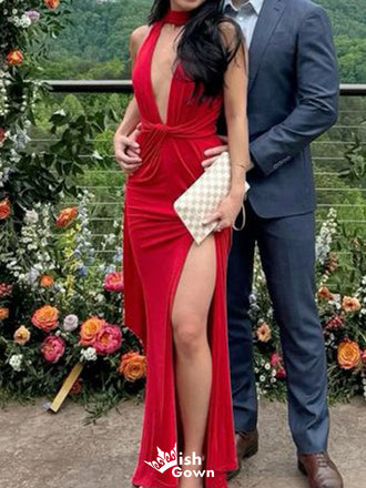 Sexy Deep V-neck Mermaid Long Prom Dress Ideas, Evening Party Dresses,WGP1842