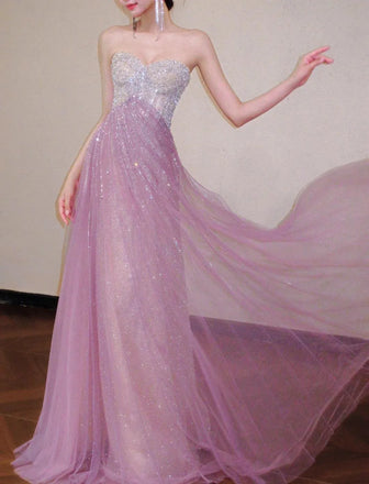 Sparkly Pink Sweetheart Mermaid Long Prom Dress Ideas, Evening Party Dresses,WGP1910