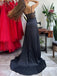 Elegant Black Sweetheart A-Line Side Slit Sleeveless Party Prom Dresses,Evening Dress Online, WGP854