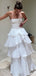 Elegant White&nbsp; A-Line Strapless Ruffle Popular Long Evening Dresses, Formal Dresses, Birthday Party, WGP563