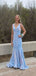 Sparkly A-Line Spaghetti Straps V Neck Sleeveless Sequin Cheap Maxi Long Party Prom Gowns,Evening Dresses,WGP435