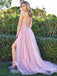 Elegant Purple Sweetheart A-Line Side Slit Lace Sleeveless&nbsp;Party Prom Dresses,Evening Dress Online, WGP856