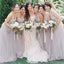 Elegant Sweetheart One Shoulder A-Line Sleeveless Wedding Guest Bridesmaid Dresses,WGM405