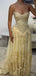Elegant Yellow Floral Sweetheart A-Line Long Prom Dress Ideas, Evening Party Dresses ,WGP1604