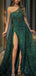 Sexy Green Sweetheart Mermaid Side Slit Long Prom Dress Ideas, Evening Party Dresses,WGP1661