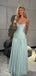 Elegant Green Off-Shoulder A-Line Long Prom Dress Ideas, Evening Party Dresses, WGP1585
