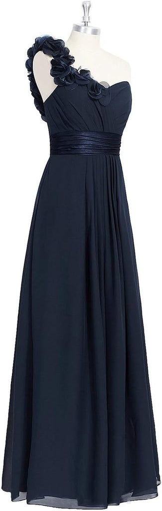 One Shoulder Lace up Back Side Slit A-line Long Party Dress Prom Dresses,Evening Dress Online, WGP906