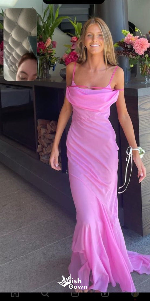 Sexy Pink Sheath Long Party Dress Prom Dresses,Evening Dress Online, WGP922