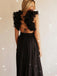 Elegant Black A-Line Sleeveless V-Neck Popular Long Evening Dresses, Formal Dresses, Birthday Party, WGP581