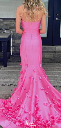 Elegant Strapless Sweetheart Mermaid Long Prom Dress Ideas, Evening Party Dresses,WGP1304
