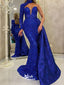 Shiny Mermaid Long Sleeves Long Party Dress Prom Dresses,Evening Dress Online, WGP912