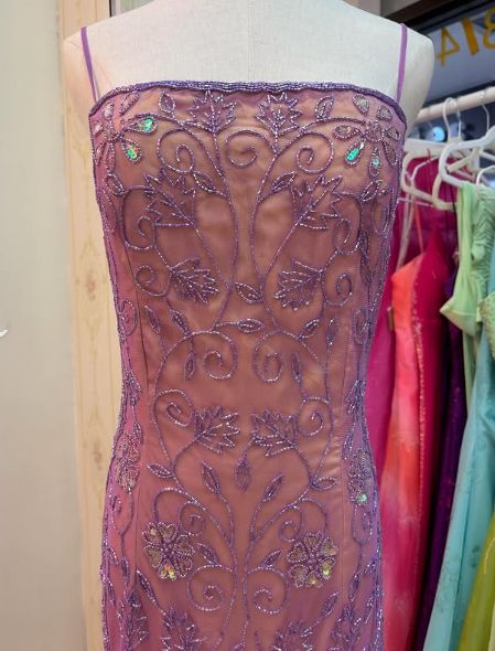 Unique Pink Spaghetti Strap Mermaid Floral Long Prom Dress Ideas, Evening Party Dresses,WGP1717