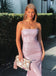 Sparkly Pink Sequin Bodycon Prom Dress Strapless Floor Length Party Gown,WGP2139