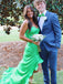Elegant Green Sweetheart High Low Mermaid Long Prom Dress Ideas, Evening Party Dresses,WGP1677