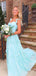 Cute Blue A-Line Sweetheart Popular Long Evening Dresses, Formal Dresses, Birthday Party, WGP605