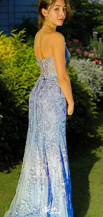 Gorgeous Sweetheart Strapless Mermaid Long Prom Dress Ideas, Evening Party Dresses,WGP1400