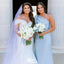 Elegant Blue Mermaid One-Shoulder Sleeveless Wedding Guest Bridesmaid Dresses,WGM359