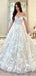 Romantic Off-shoulder Sweetheart Sleeveless With Trailing Flower Lace Popular Bridal Long Wedding Dresses, WDH150