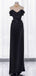 Elegant Black Off-Shoulder Mermaid Long Prom Dress Ideas, Evening Party Dresses,WGP1729