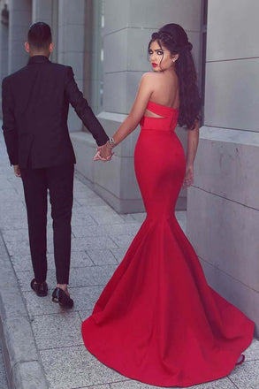 Sexy Red Sweetheart Mermaid Long Prom Dress Ideas, Evening Party Dresses,WGP1802