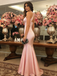 Modern Blush Pink Halter Mermaid Prom Dress ,Evening Party Dress,WGP2123