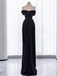 Elegant Black Off-Shoulder Mermaid Long Prom Dress Ideas, Evening Party Dresses,WGP1729