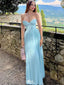 Unique Blue Sweetheart Mermaid Long Prom Dress Ideas, Evening Party Dresses,WGP1829