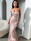 Elegant Applique Pink Sweetheart Mermaid Long Prom Dress Ideas, Evening Party Dresses,WGP1844