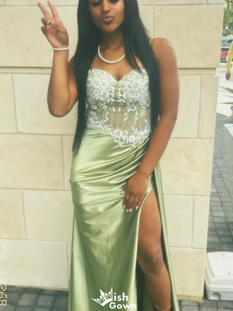 Gorgeous Sweetheart Spaghetti Strap Mermaid Long Prom Dress Ideas, Evening Party Dresses,WGP1470