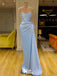 Elegant Sexy Blue Strapless Sweetheart Mermaid Long Party Dress Prom Dresses,Evening Dress Online, WGP882