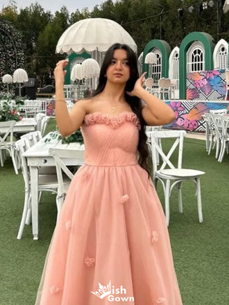 Elegant Strapless Sweetheart A-line Long Prom Dress Ideas, Evening Party Dresses,WGP1508