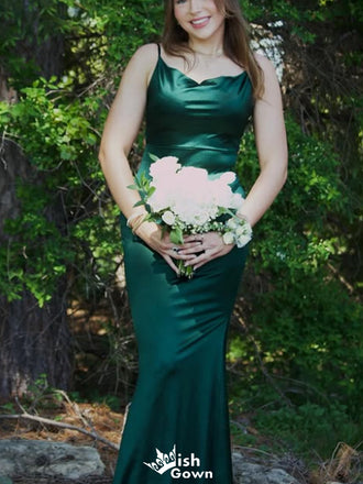 Elegant Spaghetti Strap Mermaid Long Prom Dress Ideas, Evening Party Dresses,WGP1519