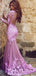 Sexy Applique Pink Long Sleeve Mermaid Long Prom Dress Ideas, Evening Party Dresses,WGP1856