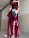 Elegant Red Spaghetti Strap Sleeveless Mermaid Long Prom Dress Ideas, Evening Party Dresses , WGP1570