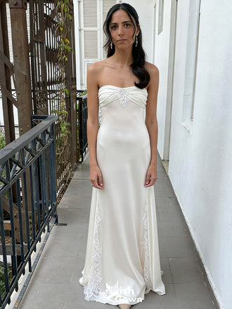 Elegant White Sweetheart Mermaid Long Prom Dress Ideas, Evening Party Dresses, WGP2006