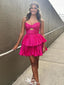 Sexy Pink Sweetheart Ball Gown Sleeveless Popular Cheap Short Homecoming Dresses, Birthday Party EPT232