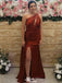 Elegant One-shoulder Mermaid Long Prom Dress Ideas, Evening Party Dresses,WGP1547