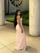 Classy Blush Pink Corset Prom Dress Strapless Ruched Jersey Mermaid Formal Gown,WGP2113