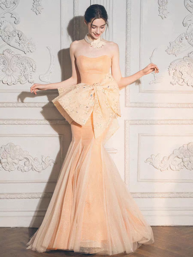 Elegant Pink Sweetheart Mermaid Long Prom Dress Ideas, Evening Party Dresses,WGP1731