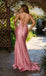 Elegant Pink Sweetheart Mermaid Side Slit Sleeveless Long Prom Dress Ideas, Evening Party Dresses,WGP1679
