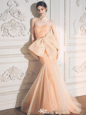 Elegant Pink Sweetheart Mermaid Long Prom Dress Ideas, Evening Party Dresses,WGP1731