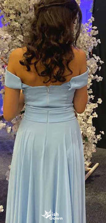 Elegant Off-shoulder Sweetheart A-line Long Prom Dress Ideas, Evening Party Dresses,WGP1154