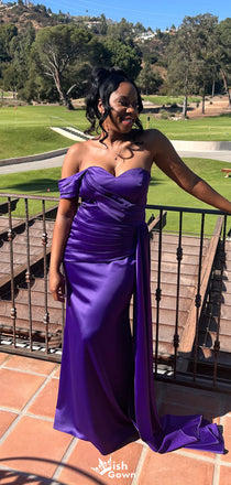 Elegant Off-shoulder Mermaid Long Prom Dress Ideas, Evening Party Dresses,WGP1582