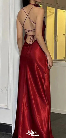 Elegant Spaghetti Strap Mermaid Long Prom Dress Ideas, Evening Party Dresses,WGP1586