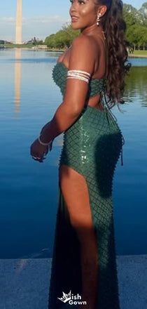 Sexy Strapless Mermaid Long Prom Dress Ideas, Evening Party Dresses,WGP1589