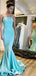 Elegant Baby Blue Strapless Mermaid&nbsp; Long Sleeveless Long Party Prom Dresses,Evening Dress Online, WGP717